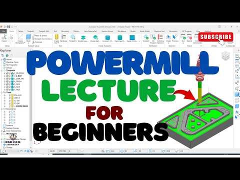 Delcam Powermill Tutorial Core Plate Full Lecture ‪@CADCAM_SERVICE‬