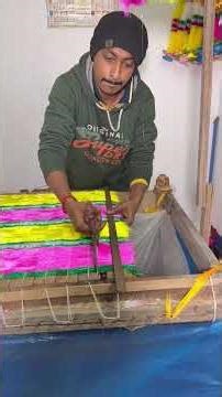 The process of making silk beads in the village