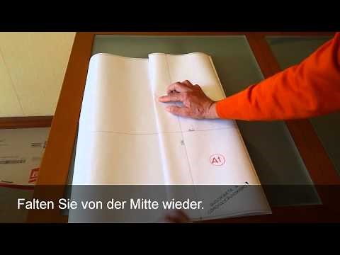 Falten von Plänen A1 nach A4