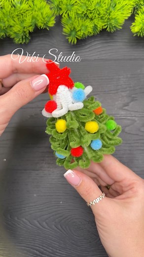 89K views · 1K reactions | WoW! Beautiful Christmas Tree made of Pipe Cleaner #pipecleanerart #christmas #christmastime #christmascrafts #fyp | VIKI Studio DIY | Facebook
