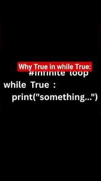 Python while True: Why use "True" ? #pythonprogramming #python #shorts