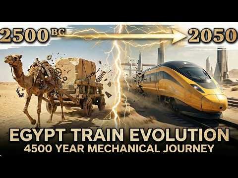 Egypt Train Evolution (2500 BC - 2100): From First Steam Locomotive to 4K Realistic Plasma Morphing