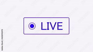 Live Stream sign. Red symbol, button of live streaming, broadcasting, online stream emblem. Live Stream sign. Red symbol, button of live streaming, broadcasting, online stream emblem. 4k animation. Stock Video