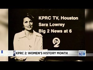 KPRC 2's first female reporter and primetime anchor, Sara Lowrey
