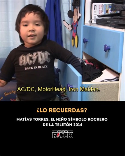 Nación Rock on Instagram: "Como olvidarlo y no volver a emocionarnos: ¿te acuerdas de Matías Torres, el niño rockero de la Teletón 2014 ?🎸❤️ Hace once años, Matías conquistó al público con su pasión, su amor por el rock y una sonrisa que iluminó aquella versión. Su historia, colección de poleras y gustos musicales fueron mostrados y contados por él mismo y a sus 5 años demostró saber mucho y ser tan apasionado como muchos de nosotros. Su historia inspiró a miles y se convirtió en un mens