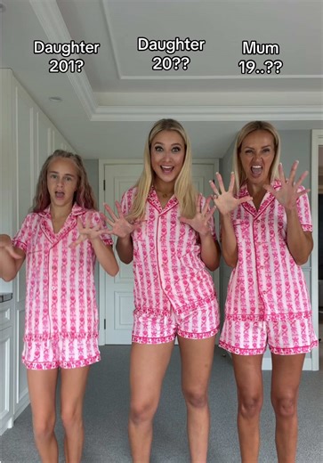 Matching Outfits with Daughters at Pink Palm Puff