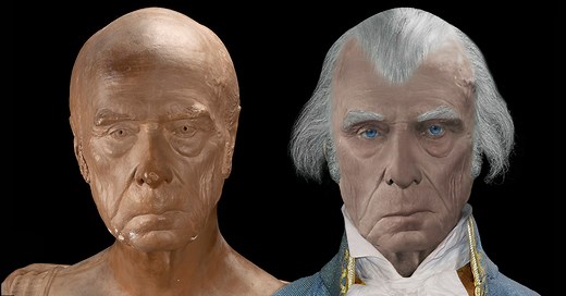 The Real Face of James Madison - Life Mask Reconstruction