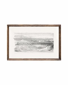 Seascape 5. Seashore Decor. Drawing Printed. Beach Landscape Sketch. Seascape Drawing Wall Art - Etsy