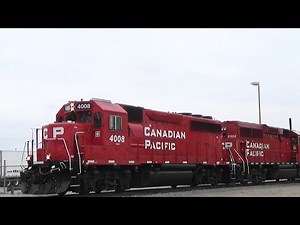 CP 4008- GP40-3 w/ CSX Power Leads Freight, Davenport, IA