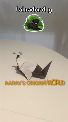 How to fold an easy origami Labrador paper/origami #diy #origamiart look just paper!!😱😍