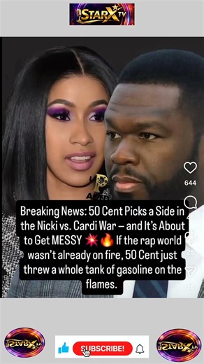 RAP WAR! 50 Cent Picks a Side in Nicki Minaj vs Cardi B 👀#shorts