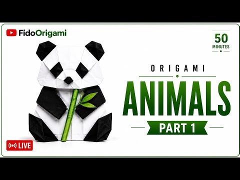 🐼 Origami Animals Live – Part 1 | Relaxing Origami Art