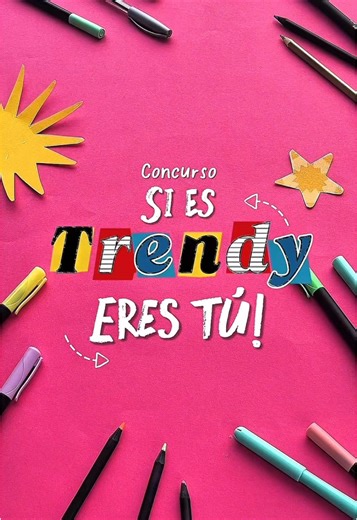Participa del challenge “Si es trendy, eres tú” usando nuestros Trendy Packs 😎💖 1. Elige una de estas vibes y sube un video a TikTok con tu Trendy Pack Pastel, Metálico o SuperSoft: 🧢 Outfit aesthetic 📲 Trend del momento 📖 Uso creativo (apunte, portada, ilustración, etc) 2. Muestra el Trendy Packs que usaste o en el que te inspiraste en el video. 3. Etiquétanos y usa #TrendyEresTu y #ElRegaloMasTrendy 4. No olvides seguirnos ¡Y listo! Estarás participando por uno de los tres packs de produc