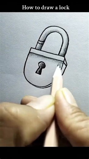 How to draw a lock #drawing #Foryou | Drawing Andarts