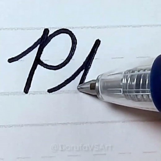 Beautiful Letter P in American Cursive Handwriting for Beginners