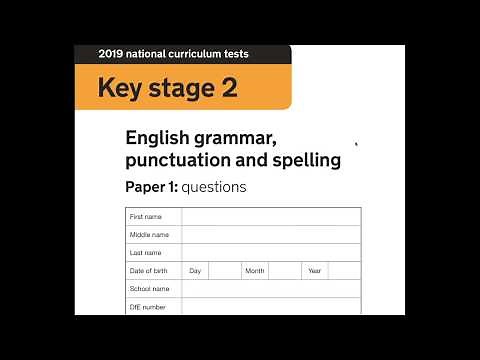 2019 SATs paper SPAG - grammar, punctuation test walkthrough