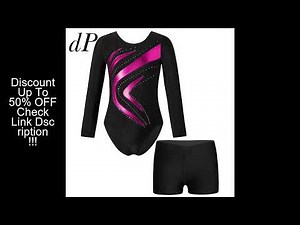 Kids Patchwork Gymnastics Leotard Bodysuit Long Sleeve Dancewear Sets Ballet Outfit for Girls Childr