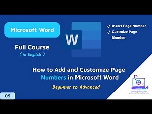 How to Add and Customize Page Numbers in Microsoft Word | Developer Maddy