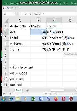 Excel Nested IF Example | Easy Formula | Excel Shorts #excel #microsoftoffice #exceltips