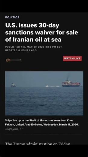 U.S. Grants 30-Day Waiver on Iranian Oil Sanctions