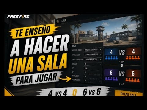 Cómo crear sala en free Fire 4vs4/6vs6 pa amigos