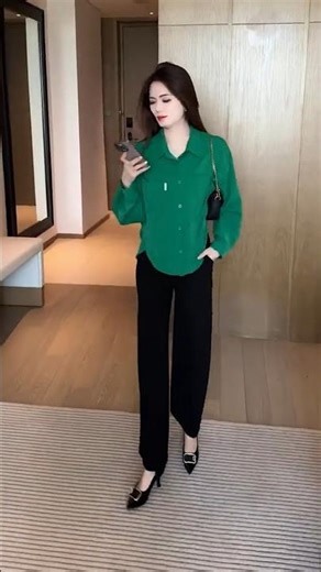 2026, Women Knitted Sweater, Autumn and Winter Color Block Long Sleeve Tassel #shawl #greenshawl