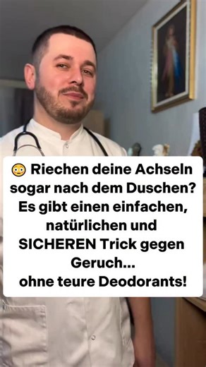 Dr. Adrian Heilmann on Instagram: "Kommentiere „ACHSELN“ 👇 um sichere Tipps gegen Körpergeruch zu erhalten 💥 Über 60 % der Menschen haben trotz täglicher Dusche Achselgeruch — weil die Ursache nicht Schweiß, sondern Bakterien und der pH-Wert der Haut sind… und mit nur zwei sanften natürlichen Methoden lässt sich der Geruch deutlich verbessern, ganz ohne teure Deodorants! #fyp #sesundheit #wohlbefinden #gesundleben #körpergeruch"