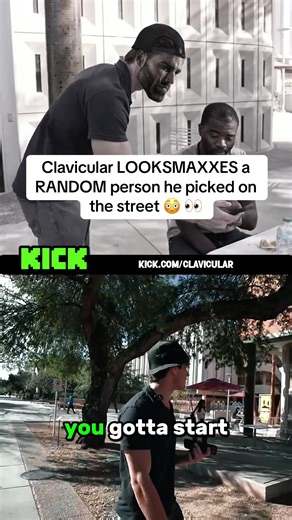 Clavicular looksmaxxes a random person #clavicular #streamerclips #kickclips