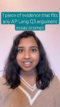 1 piece of evidence that fits any AP Lang Q3 argument essay prompt