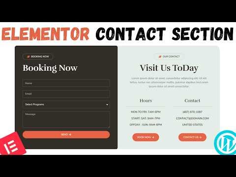 Elementor Contact Us Section Design (2026) 🔥 Modern UI Without Coding | WordPress Tutorial