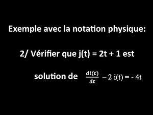 Résoudre une équa. diff. avec la notation physique : b)solution particulière