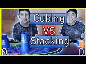 Speed Stacking VS Rubik's Cube! (RACE Against Myself)