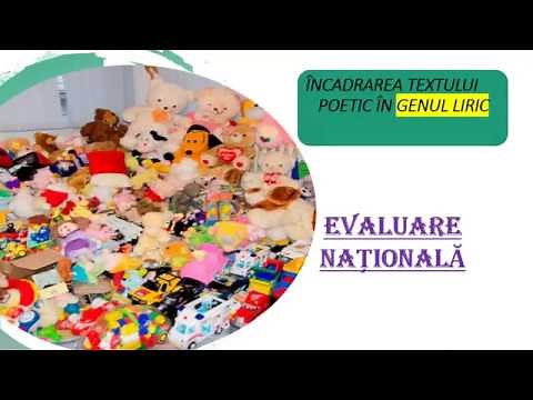 Încadrarea textului poetic / GENUL LIRIC - EVALUAREA NAȚIONALĂ