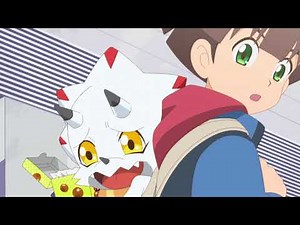 Adorable Gammamon being baby is Kaus Digimon Ghost Game episode 7