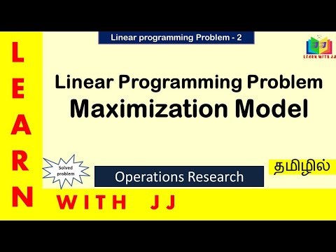 #operationsresearchintamil || Part 2 || #lpp ||#linearprogramingproblem || #solvedproblem