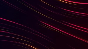 Download Stylish gaming background with glowing red and golden neon light beams flowing diagonally across the frame. Full HD and looping motion background animation. for free
