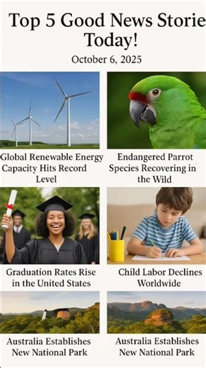 Top 5 Good News Stories Today! (October 6, 2025)
