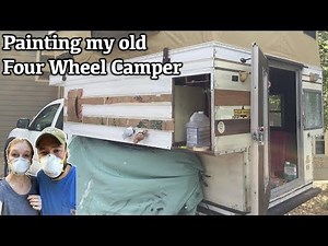 DIY Pop Up Truck Camper Rebuild | Painting Interior and Exterior