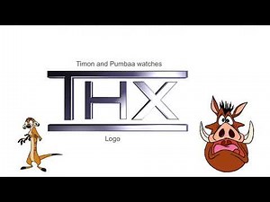 Timon and Pumbaa watches the THX logo