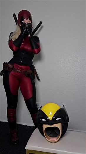 This design of popcorn bucket should be standard #deadpool #wolverine #cosplay #fyp