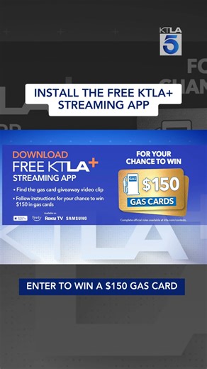 14K views · 39 reactions | Download the free KTLA Plus streaming app, and look for the special giveaway clip featuring Andy Riesmeyer and the Do It Live crew. Follow the instructions in the clip for your chance to win $150 in gas cards. Another great reason to get the free KTLA Plus streaming app for your Roku, Amazon Fire, Apple TV, or Samsung TV. Good luck! | KTLA 5 News | Facebook