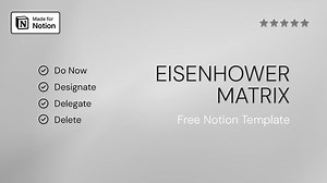 Eisenhower Matrix Notion template
