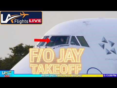 🔴LIVE F/O JAY TAKEOFF! LH463!! MIAMI AIRPORT PLANE SPOTTING | February 28, 2026