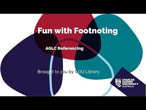 AGLC: Fun with Footnoting
