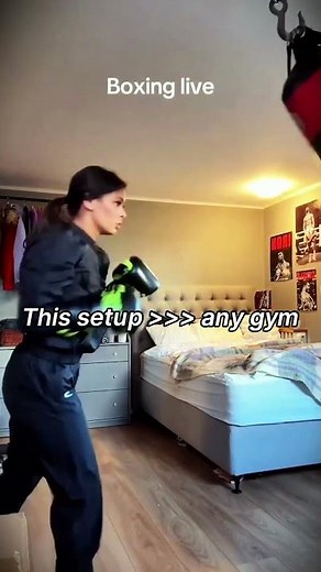 This Girl's Bedroom Boxing Setup Beats Any Gym