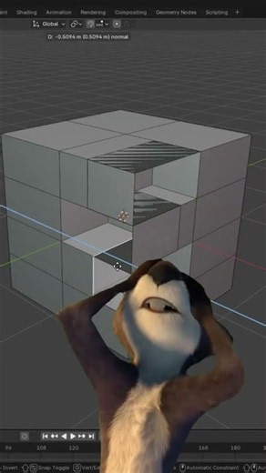 Blender Noob vs Pro Extrude #blender #blender3d #blendertutorial #3dmodeling #blendermodeling