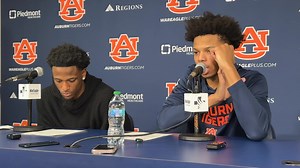 Kevin Overton and Keyshawn Hall combined for 57 points in Auburn’s win over NC State in the SEC-ACC Challenge. Hear everything Overton and Hall had to say after their elite shooting performance: | The Barn
