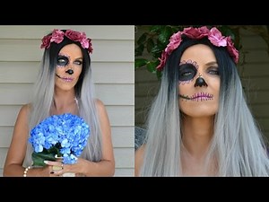 Dead Bride Halloween Skull Makeup Tutorial (Corpse bride)