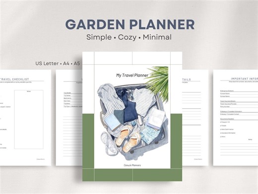 Printable Family Travel Planner, Trip Organizer (US Letter, A4, A5) (PDF Download) - Etsy