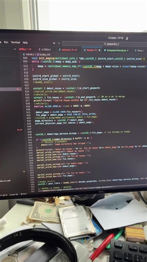 100% C ici pas de python . Mon OS !!!!!!!!!! #python #C #dev